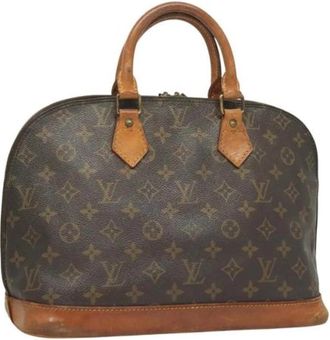 Louis Vuitton Tweedehands Canvas handtassen - Dames - Vintage Handtas - Bruin - ONE Size - Leer - Vintage