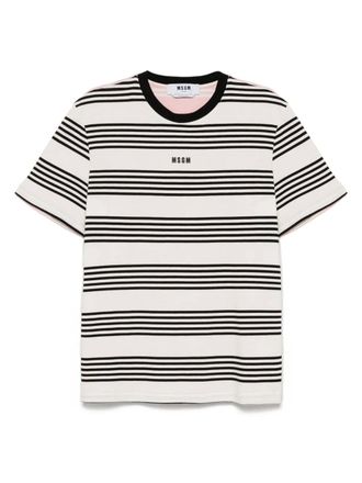 Msgm striped T-shirt - Black