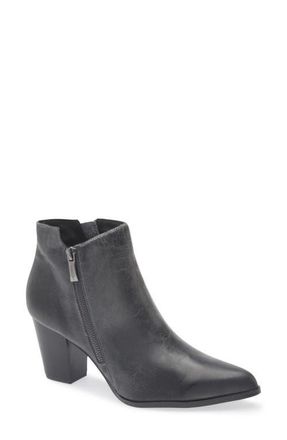 Chocolat Blu Eri Pointed Toe Bootie in Black Leather at Nordstrom, Size 6.5