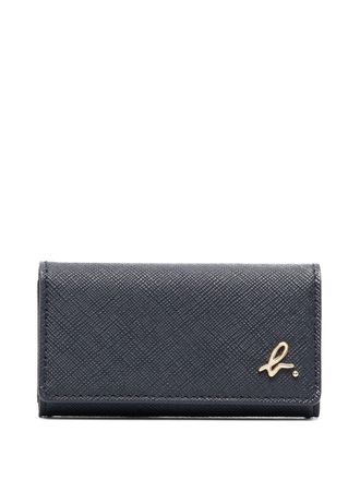 agn&egrave;s b. logo-detail leather key holder - women - Calf Leather - One Size - Black