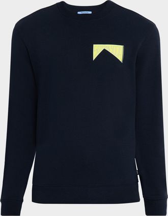 Scotch & Soda Mens Front and Back Artwork Cotton Sweatshirt