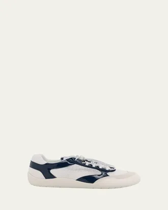 Prada Mens Speedrock Leather and Mesh Sneakers