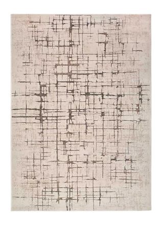 Atticgo Alfombra moderna crema / marr&oacute;n 133x190 cm