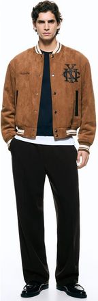 H&M Relaxed Fit Trousers in Dark Brown at Nordstrom, Size Xx-Large