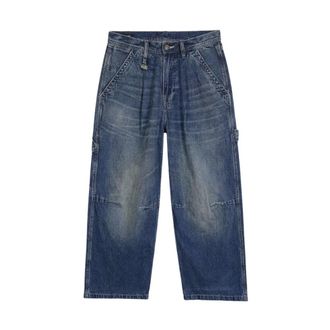 R13 Loose-fit Jeans, female, Blue, Size: W28 Cropped Wide Leg Carpenter Jean