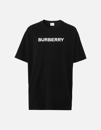 Burberry Mens Burberry Harriston Printed Logo T-shirt in Black - Size: 38