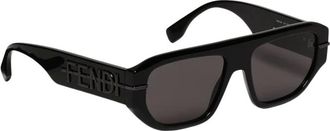 Fendi Accessoires, Heren, Zwart, ONE Size, Vierkante Zonnebril