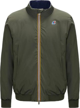 K-Way Omkeerbaar Winddicht Waterdicht Jack - Heren - Bomber jackets - Groen - 2XL - Polyester - Jassen