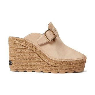 Stella McCartney Stella McCartney, Wedges, female, Beige, Size: 10 US Gaia Suede Clogs