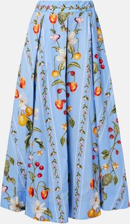 Agua Bendita Delta printed cotton maxi skirt