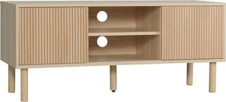 HOMCOM TV Stand Cabinet For TVs Up To 50 Inch With Sliding Doors - Natural | TJ Hughes