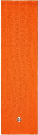 Moncler Moncler Wool Blend Logo Scarf, Men, Orange, Size: One Size