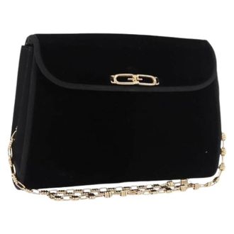 Gucci Pre-owned Velor Schoudertas - Dames - Pre-owned - Zwart - Maat: ONE Size Velours
