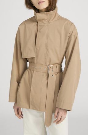 Frame Denim The Short Field Trench Coat in Khaki at Nordstrom, Size X-Large