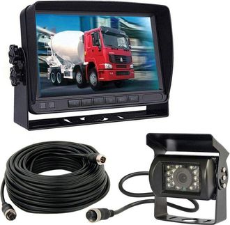 OEM Sistema De C&aacute;mara De Marcha Atr&aacute;s De 12v-24v Con Monitor Lcd Tft De 7 - C&aacute;mara Impermeable Con Visi&oacute;n Nocturna De 120&deg; - Cable Antiinterferencias De 4