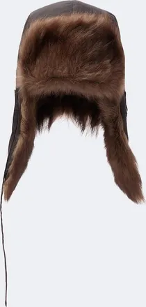 Christophe Lemaire Shearling aviator hat