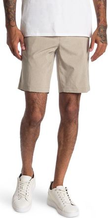 PGA TOUR Comfort 9-Inch Heathered Shorts in Khaki Heather at Nordstrom Rack, Size 31