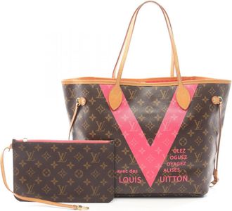 Louis Vuitton Brown Grenade Monogram Pink Monogram Leather Handbag Tote Bag (Pre-Owned)