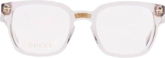 Gucci Demo Square Unisex Eyeglasses GG0184O 005 50