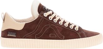 Springa Brown Wavy Suede Leather Sneakers