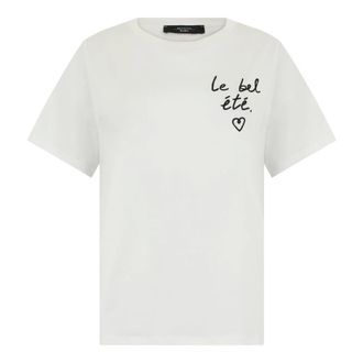 Max Mara T-Shirts, female, White, Size: XL Jersey T-shirt with graphics