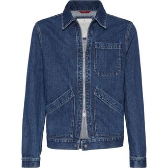 ジャケット BRUNELLO CUCINELLI Cottonlinen denim jacket Brunello Cucinelli - Blue Denim Jacket | Mitchell Stores