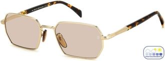 Eyewear by David Beckham Stijlvolle zonnebril van topkwaliteit - unisex - Zonnebrillen - Geel - 55 MM - Accessoires