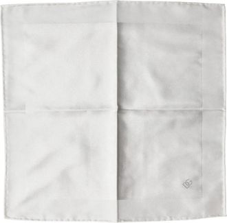 Dolce & Gabbana Ms 7665-P Zijden Vierkante Zakdoek Sjaal - Dames - Accessoires - Wit - ONE Size - Accessoires