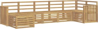 vidaXL Conjunto De Sof&aacute;s De Exterior 7 Uds. Blanco Vidaxl