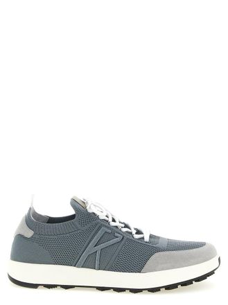 Kiton Grey Lace-up Sneakers