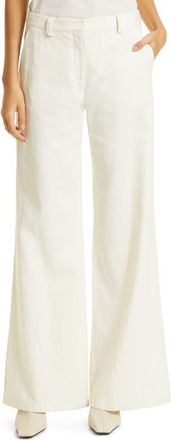 TWP The Howard Flat Front Flare Pants in Bone at Nordstrom Rack, Size 0