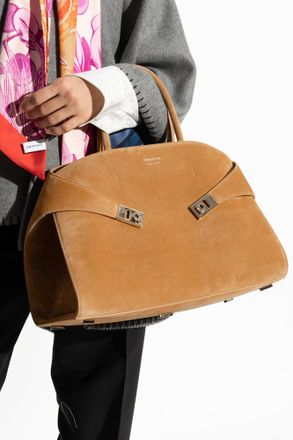 Ferragamo Handbag Hug Medium, Womens, Brown