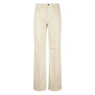 Dondup Wide Trousers, female, Beige, Size: W29 Jacklyn Wide Leg Jeans