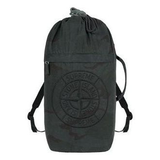 SUPREME x Stone Island Brushed Cotton Backpack Black SUP-SS19-409