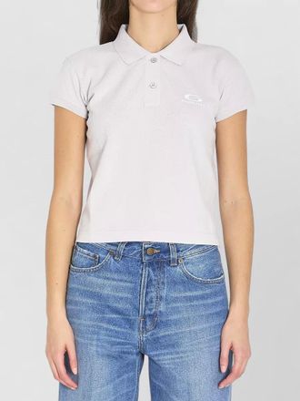 Balenciaga cropped cotton piqu&eacute; polo shirt