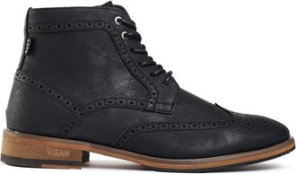 V.Gan Mens Vegan Wheat 2 Brogue Boots - Black - Size UK 11.5