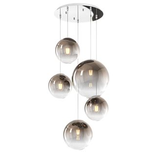 Top-Light Lampadario Moderno Top Light Big Eclipse 1194 Cr S5 Tmix Br E27 Led Vetro Lampada Soffitto Sfera Globo
