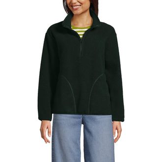 Lands End Half Zip Cozy High Pile Fleece Pullover in Woodland Forest at Nordstrom, Size X-Large P