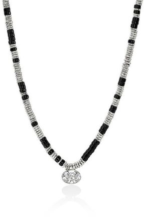 John Hardy JH Lovestruck Heishi Pendant Necklace, Sterling Silver, Hardstones, Lab-Grown Diamond, 3.0TCW at Nordstrom, Size 18