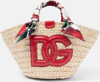 Dolce & Gabbana Borsa Kendra Small in paglia con pelle