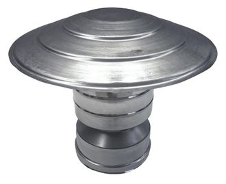 MBM Tubo De Humos De Pared Doble Aislado De Acero Inoxidable Con Terminal Y Sombrero Chino, Dn 80/130