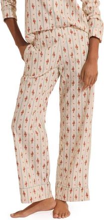 Etam Orea Swiss Dot Cotton Pajama Pants in Powder Pink at Nordstrom, Size X-Small