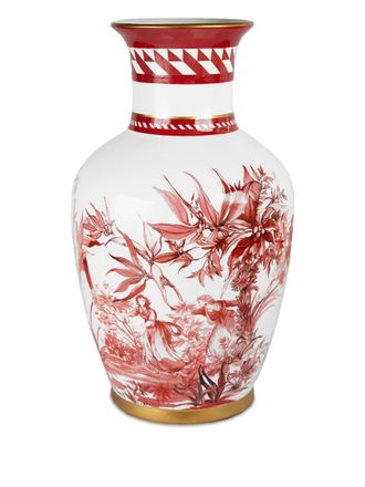 Baci Milano floral-print vase - White