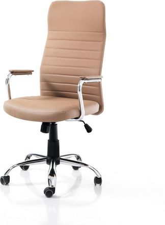 Oresteluchetta Silla de oficina en polipiel marr&oacute;n cm a.108/118xl.56xp.62