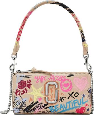 Marc Jacobs Beige Punk Scribble Snapshot Convertible Small Shoulder Bag
