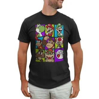 Nintendo Mens Nintendo Mario Cast Graphic T-Shirt in Black at Nordstrom, Size Xx-Large