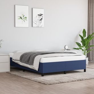 vidaXL Cama Sin Colch&oacute;n Tela Azul 140x190 Cm Vidaxl