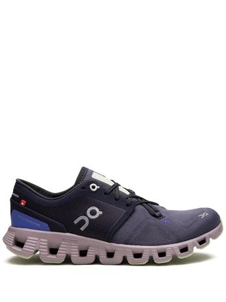 On On Running Cloud X 3 Midnight Heron sneakers - women - Rubber/Mesh/Fabric - 5 - Blue