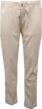 BRIGLIA 1949 Velvet Broek - Heren - Slim Fit Broeken - Wit - M - Broeken