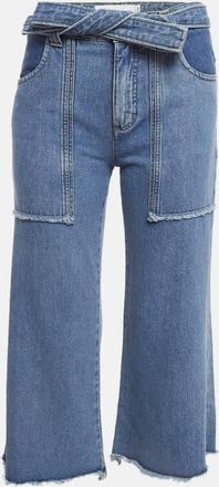 Victoria Beckham Blue Denim Cropped Jeans S Waist